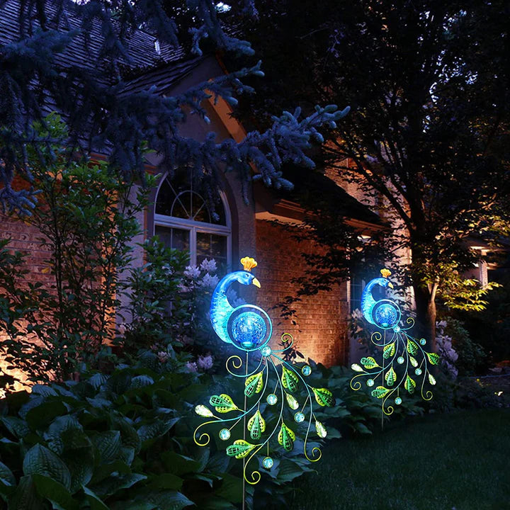 Glorious Peacock Solar Light